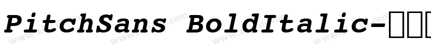 PitchSans BoldItalic字体转换